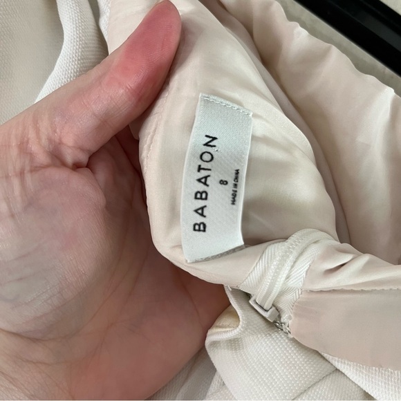 Aritzia Babaton Flutter Sleeveless Cropped Wide Leg Jumpsuit in White - Picture 15 of 16